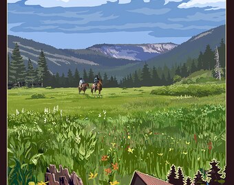 Drakesbad Valley - Lassen Volcanic National Park, CA (Art Prints available in multiple sizes)