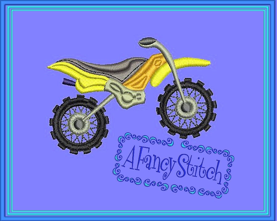 Item 281 Dirt Bike Embroidery Machine Embroidery Design