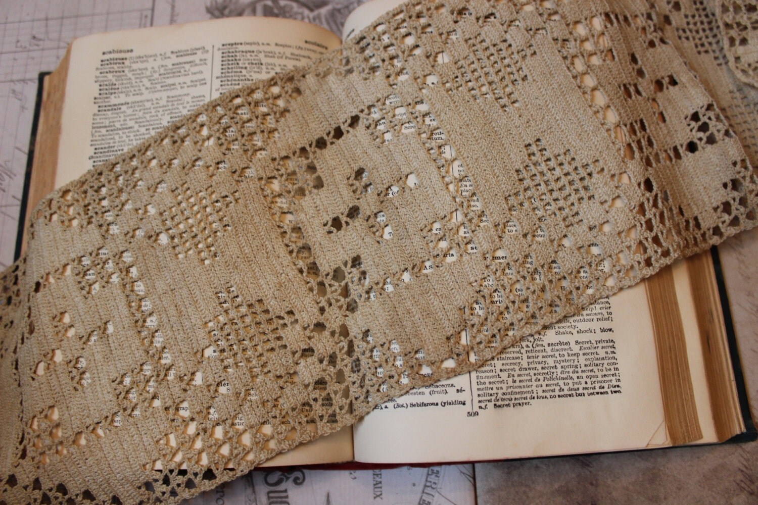 Vintage Thread Crochet Antique Handwork Ecru by BeautifulRuin