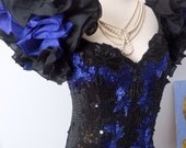 Vintage Sequin Beaded Gown Puff Sleeves Red Carpet Vintage Sequin Beaded Gown Puff Sleeves Red Carpet