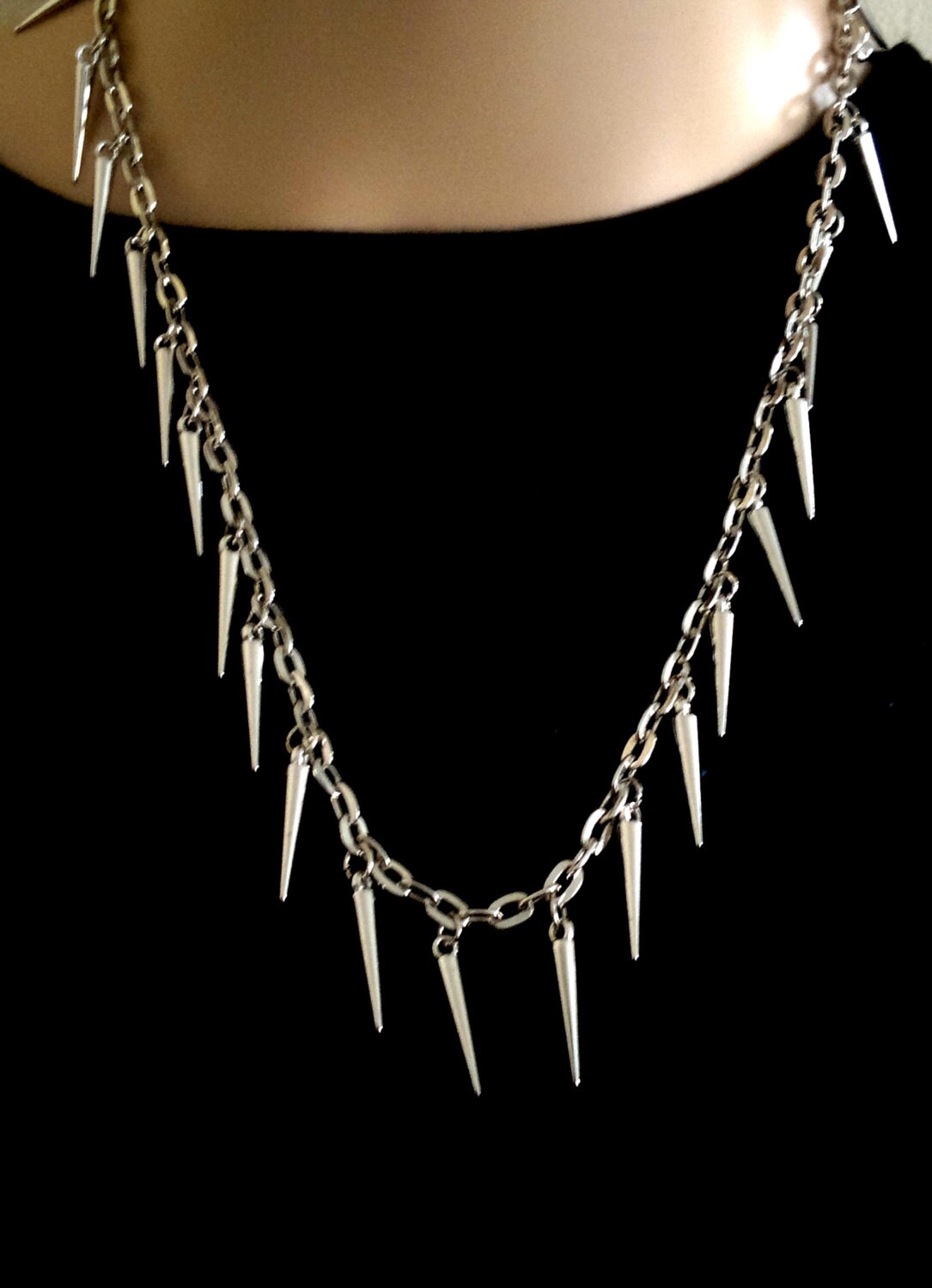 Spiked Jewelry Punk Rock Style Chain Choker by charm4smileshop