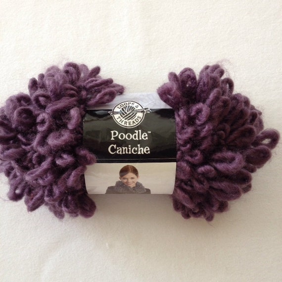 Loops & Threads Poodle Caniche Yarn Color Violet