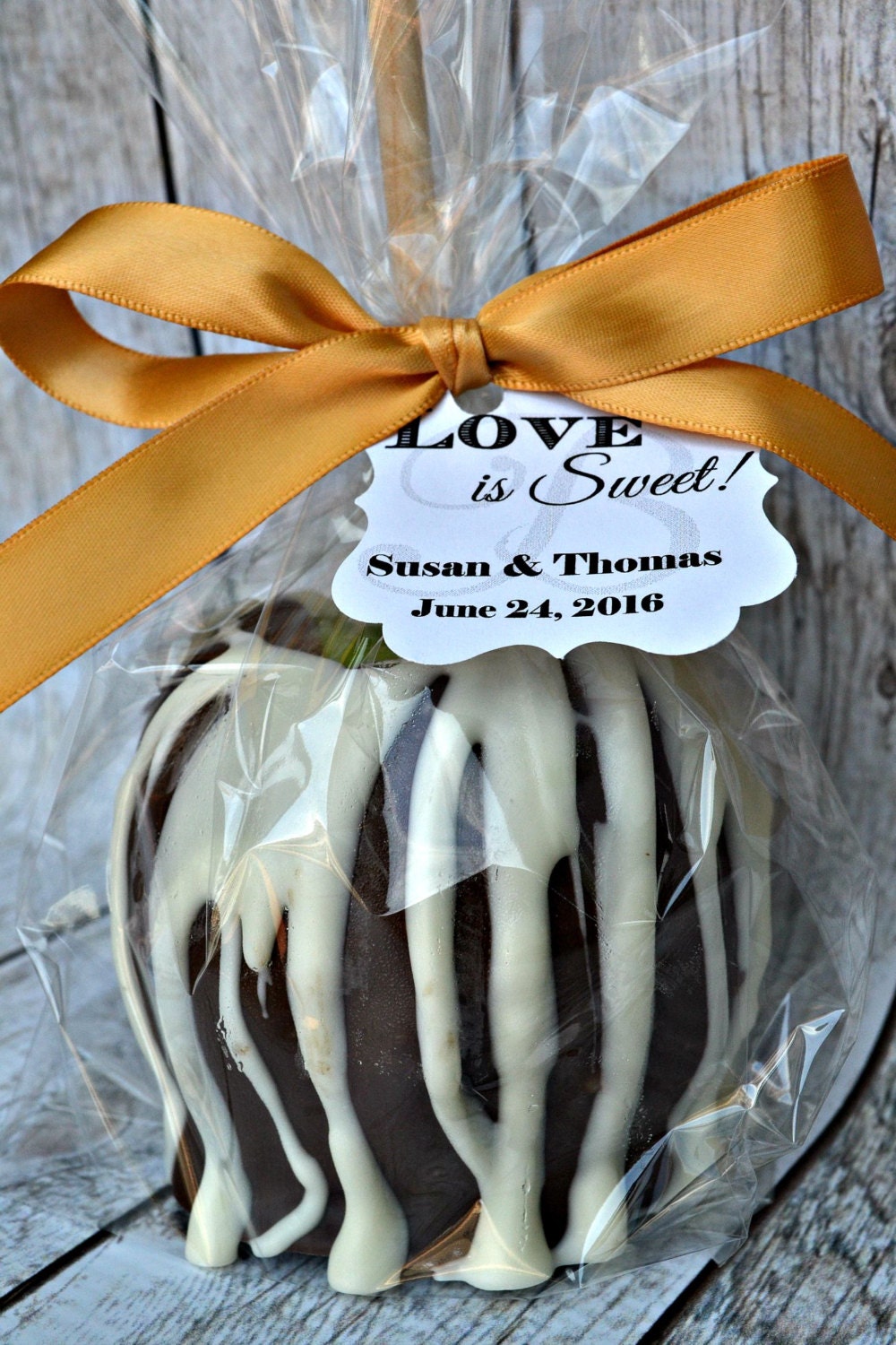 10 Caramel Apples Milk Chocolate Wedding Favors Fall