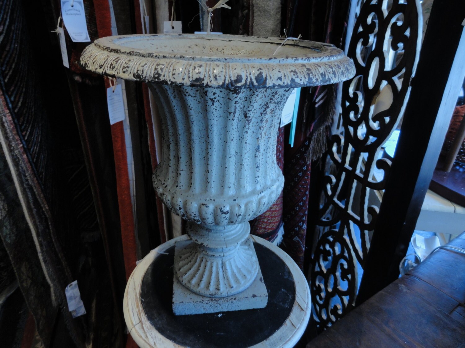 Heavy Vintage Cast Iron French Vase