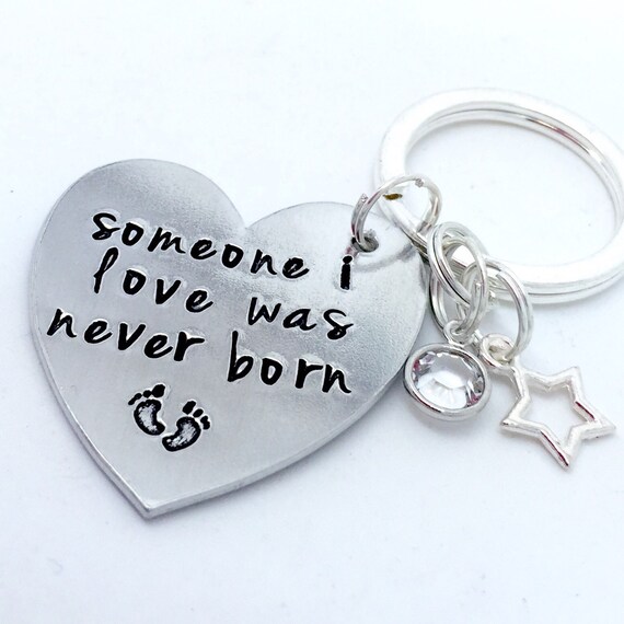 Infant loss miscarriage keepsake keyring someone i loved was
