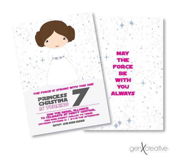 Princess Leia Party Invitations 7