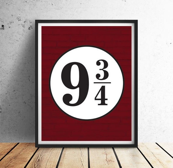 Harry Potter Harry Potter PRINTABLE Wall Art 9 3/4 by off2market