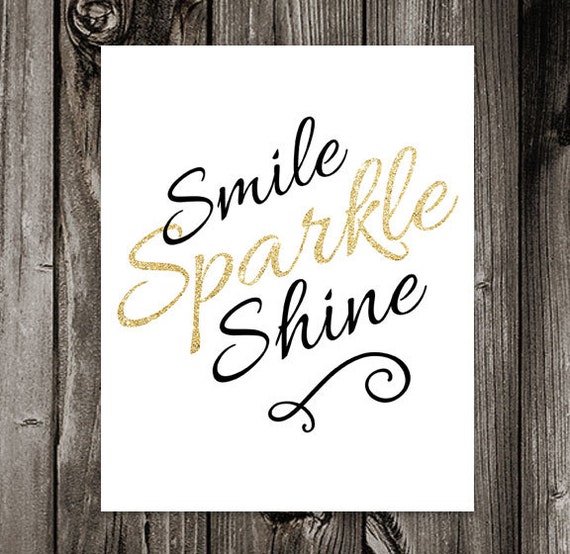 smile sparkle shine printable quote cheerleading by
