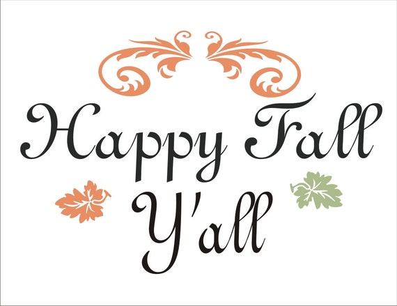 Items similar to Happy Fall Y'all **STENCIL** 4 sizes available- Create ...