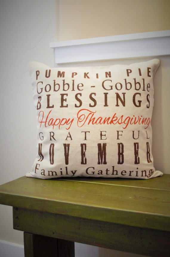 BLACK FRIDAY SALE Fall Pillow Cover Thanksgiving by ourTraditions