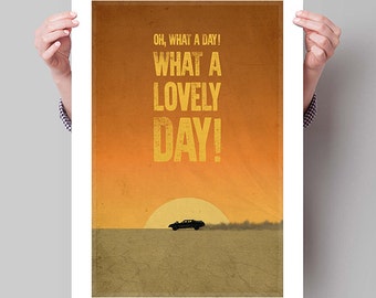 MAD MAX Fury Road Movie Poster, Minimalist Movie Posters, Large Wall Art, Typography, Quote, College Student Gift Dorm Decor, Gift for Him