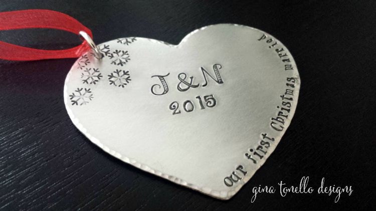our first christmas ornament married personalized wedding our first christmas ornament married personalized wedding