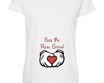See Ya Real Soon Maternity Personalized Shirt, Maternity Shirt, Personalized Maternity Shirt