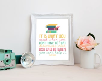 reading quote print etsy