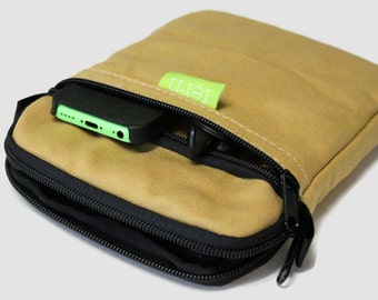 Kindle Case Nook Water Resistant Cover iPad mini Case - Tan Canvas