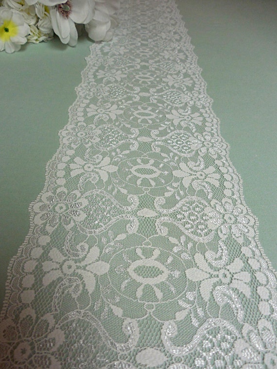 White lace table runner wedding table runner white lace