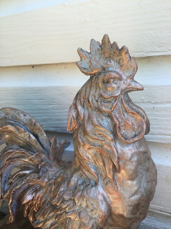 Hand Painted Rooster Statue Kitchen by FarmHouseFare