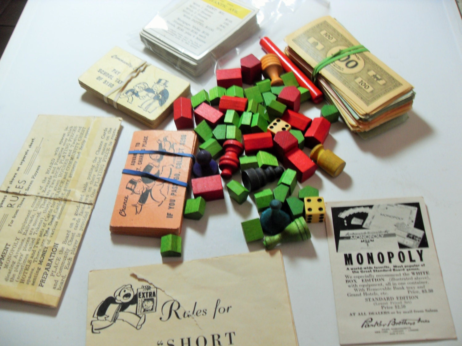 monopoly original 1940s board game kids playing