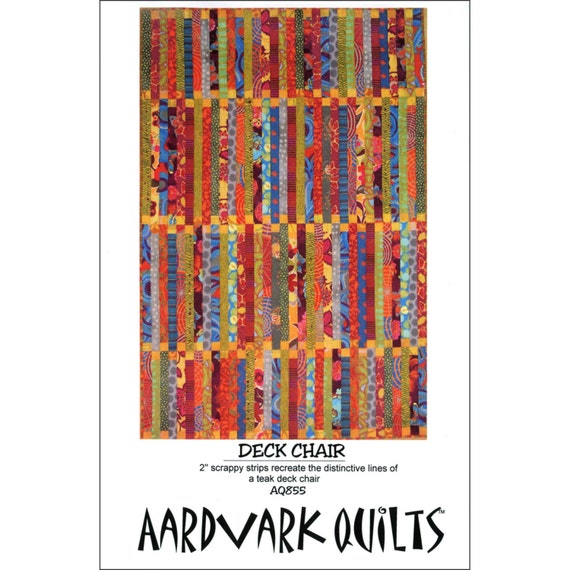 Pattern Deck Chair Quilt Pattern by Aardvark by GardensongFabrics