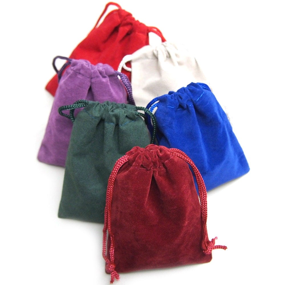 Velvet Jewelry Gift Bags 3inch x 4inch 25Piece