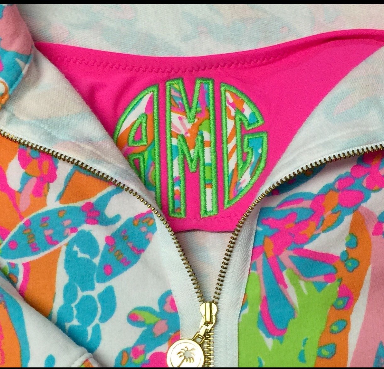 monogrammed swim shirt