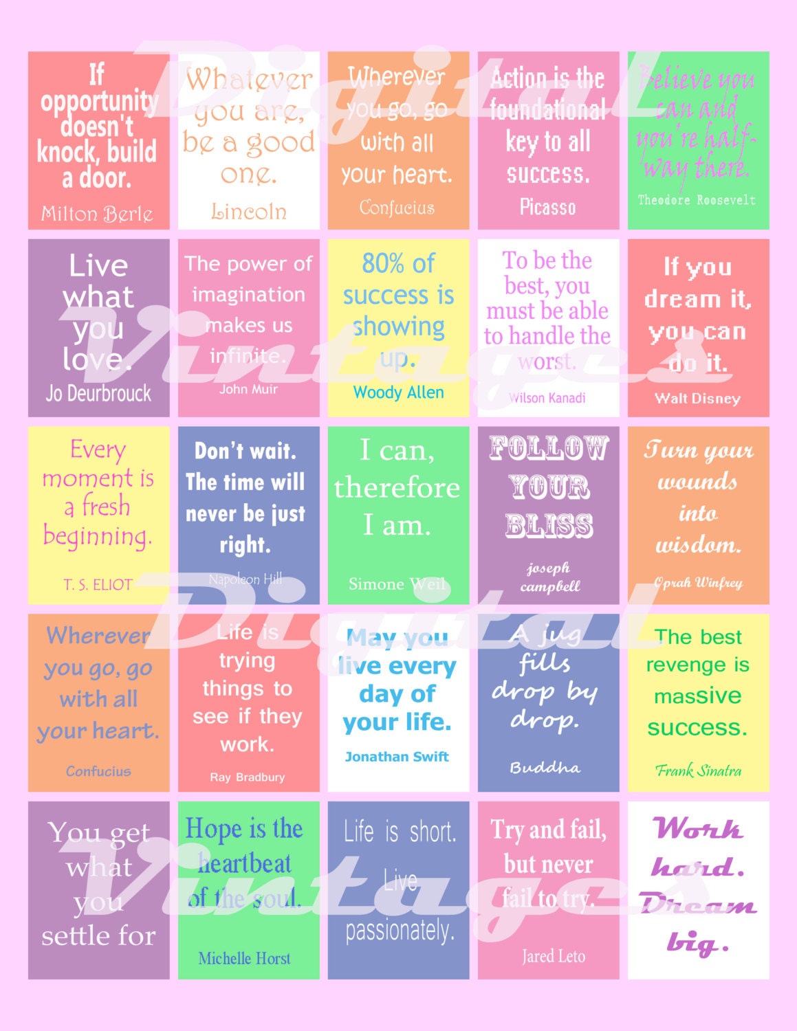 Inspiration Quote Stickers planner Planner Stickers Life