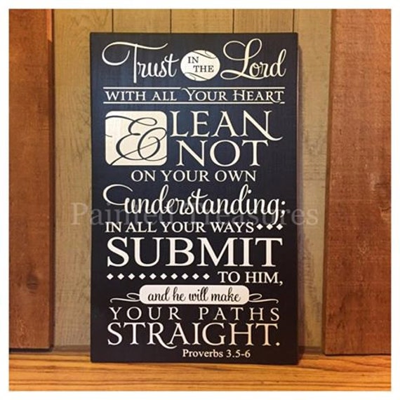 I Love This Motivational Trust in the Lord with all your Heart Hanging Display 