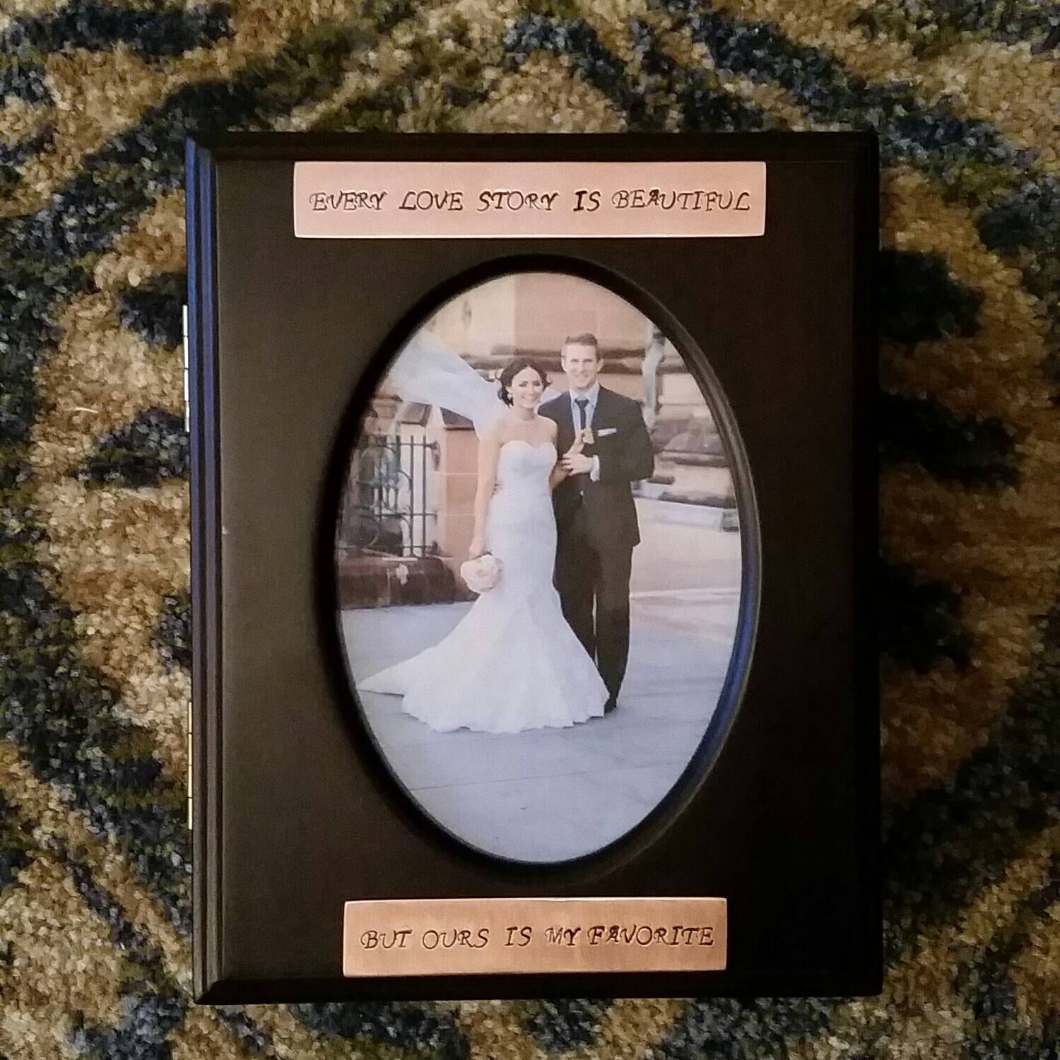 Personalized Hand Stamped Copper Frame Album