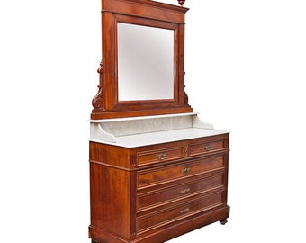 Vintage French Dresser with Marble Top
