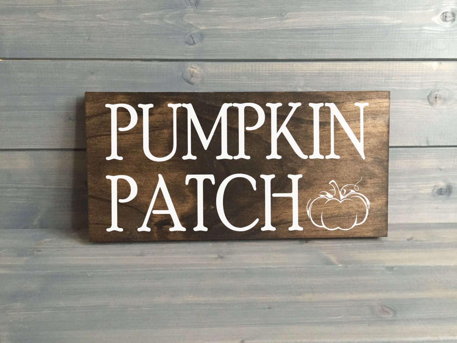 Pumpkin Patch Custom Fall Wood Sign Stained and Hand Painted