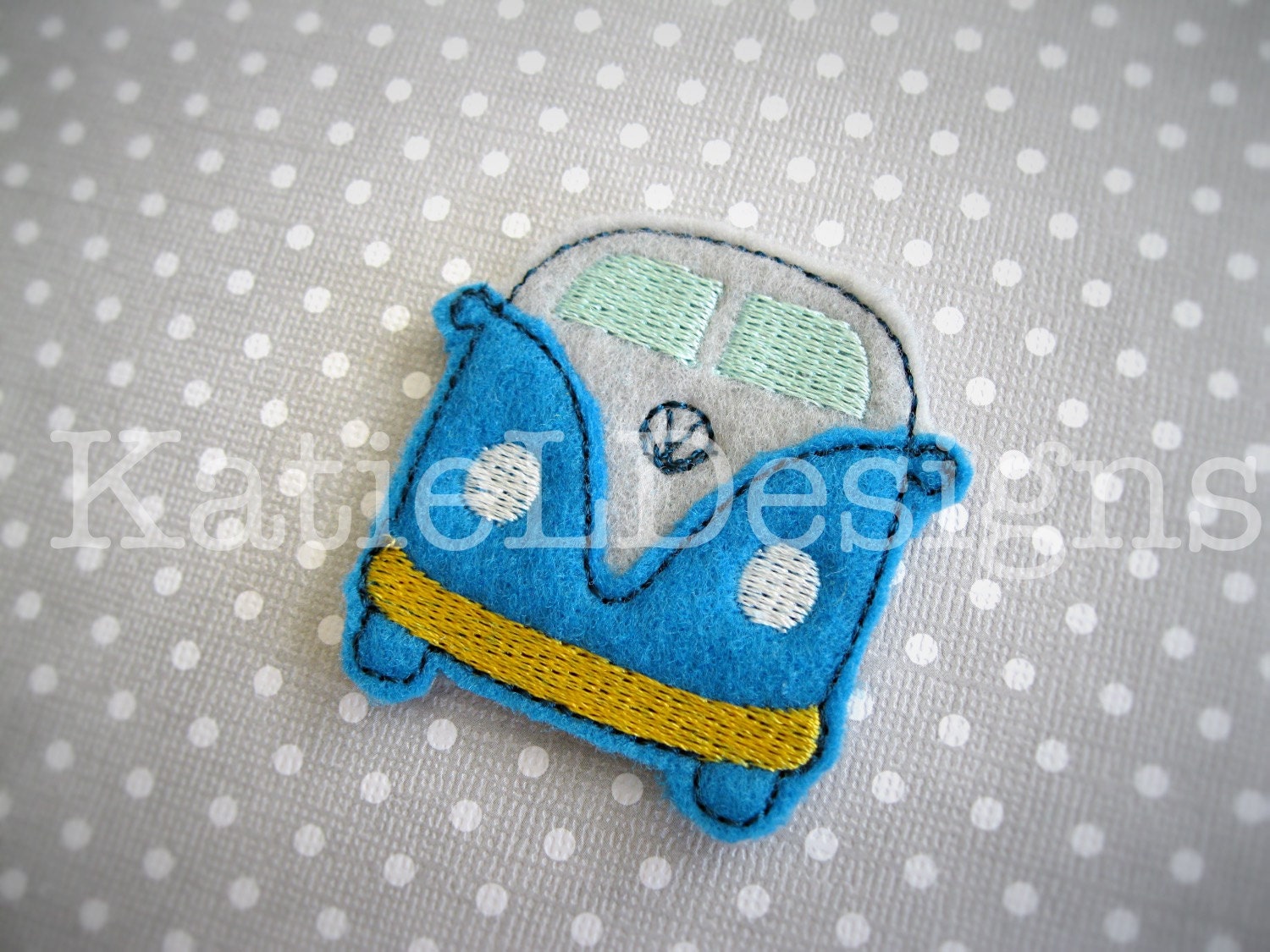 ITH VW Bus Feltie Machine Embroidery Design Pattern Download