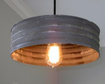 Lighting Metal Sifter Pendant - rustic lighting, Industrial lighting, ceiling light, kitchen light, pendant light,