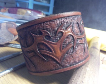 tribal leather bracelet