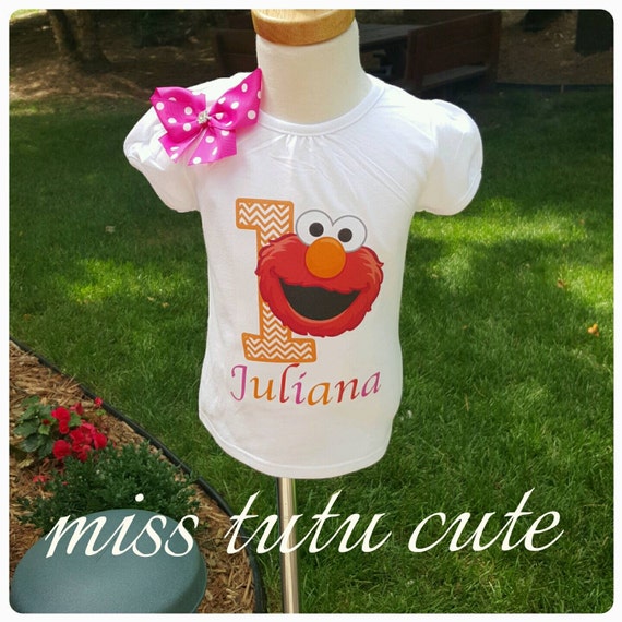 Elmo birthday shirt Elmo girl shirt by MissTutuCute2 on Etsy