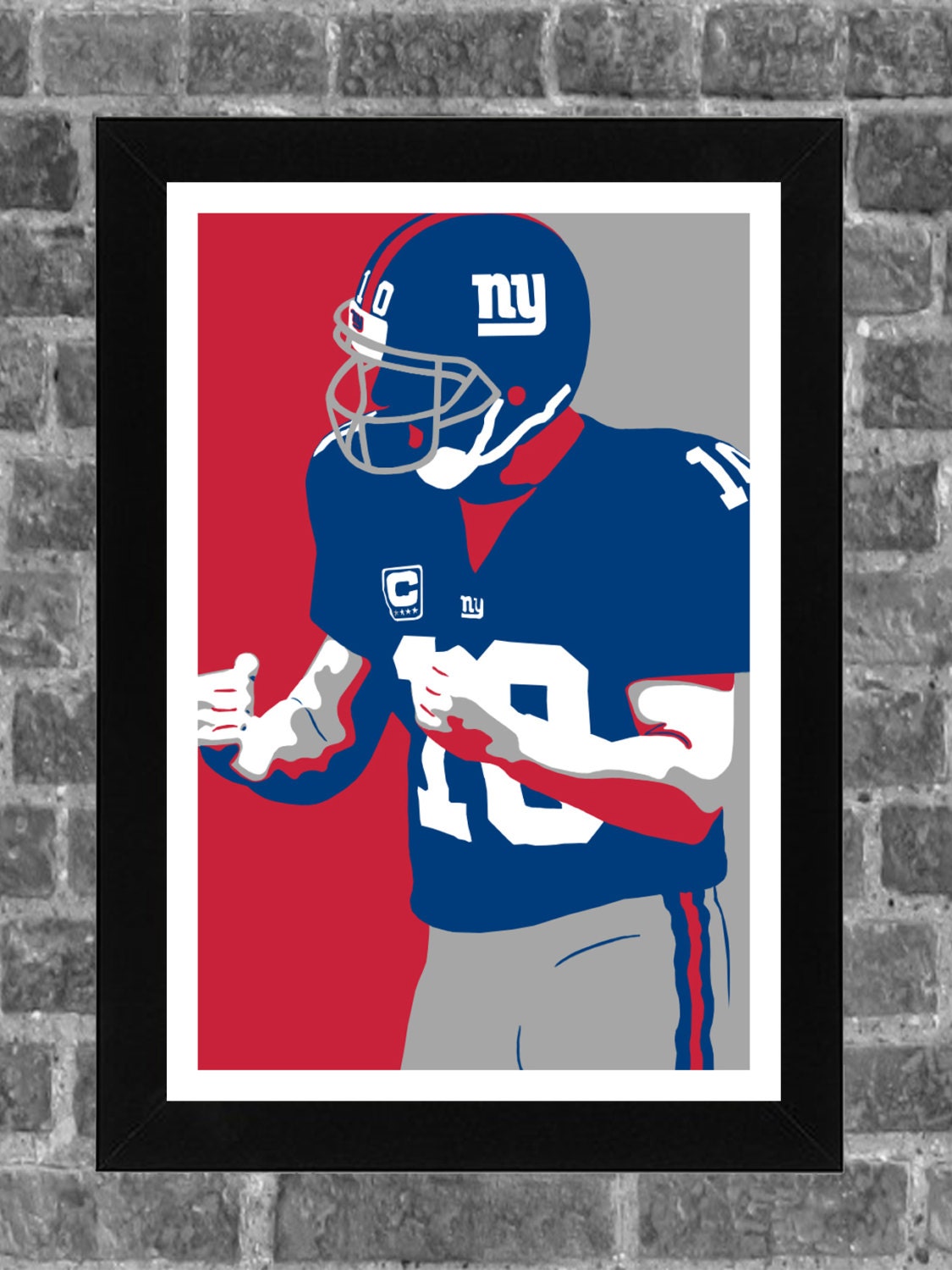 New York Giants Eli Manning Portrait Sports Print Art 11x17