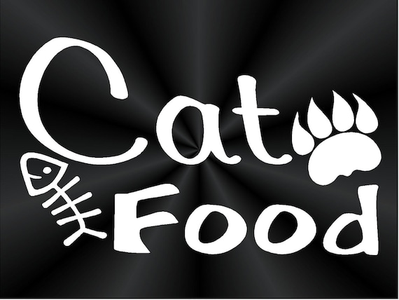 Cat Food Decal Cat Food Decals Pet Food Container by TruLineDecals