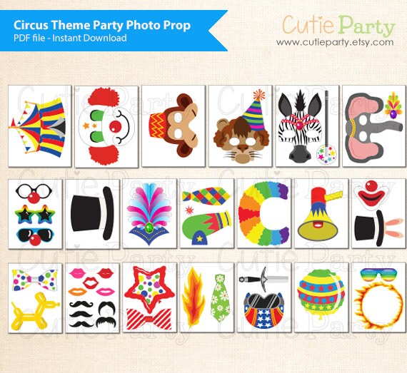 Circus Party Booth Prop Circus theme party Photo Booth Prop
