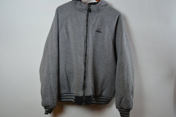 adidas reversible jacket grey and black