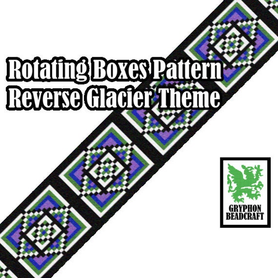 Loom Beading Pattern Rotating Boxes Reverse Glacier Theme