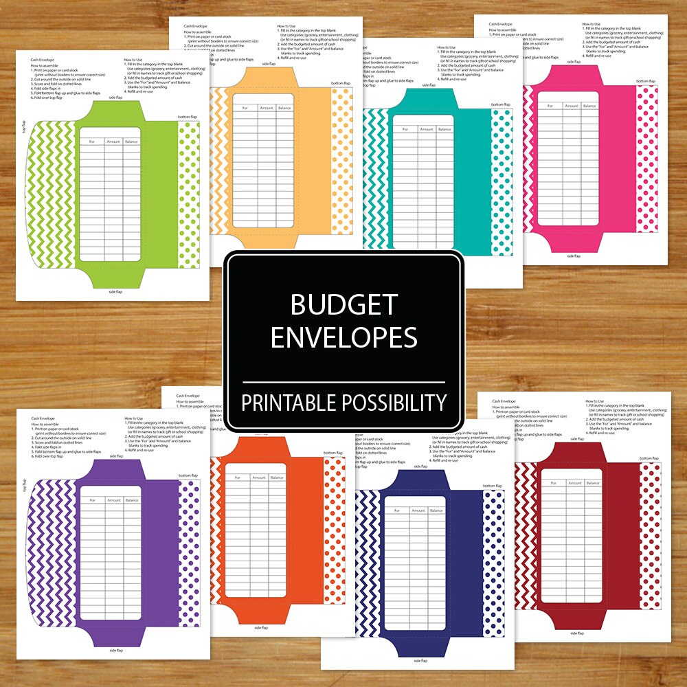 Cash Envelopes Set of 8 Budget Envelopes Budgeting
