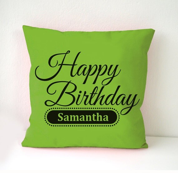Happy birthday pillow cover graphic printed pillow