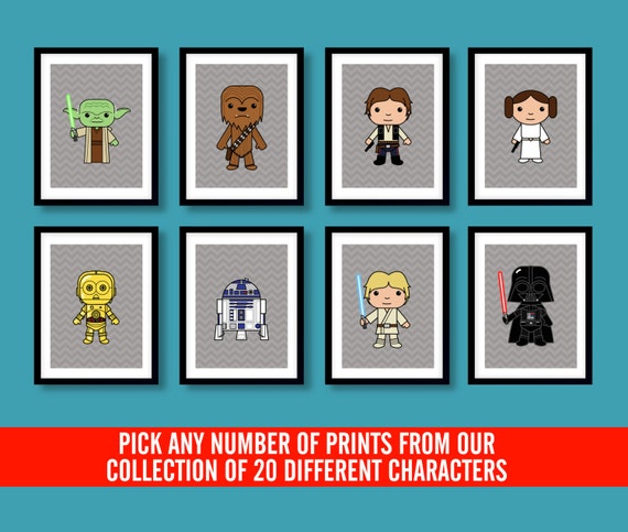 Star Wars inspired wall art childrens wall art Star Wars