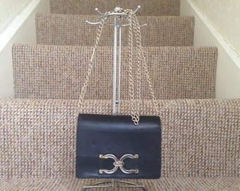 Authentic Prada navy blue long chain shoulder bag by KingdomOfBags  