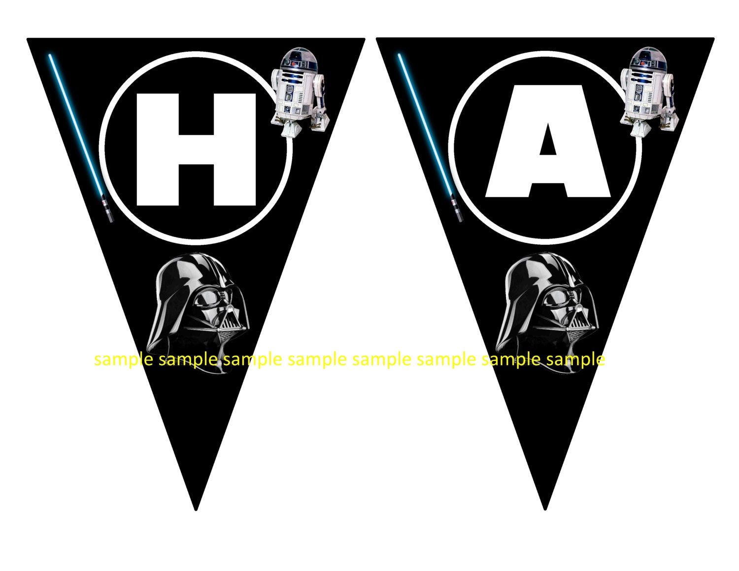 Star Wars Banner Happy Birthday Banner Printable Digital
