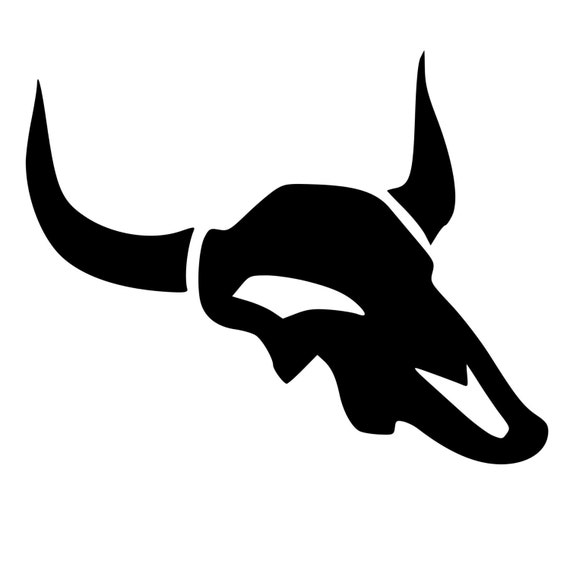 Bull Skull Die-Cut Decal Car Window Wall Bumper Phone Laptop