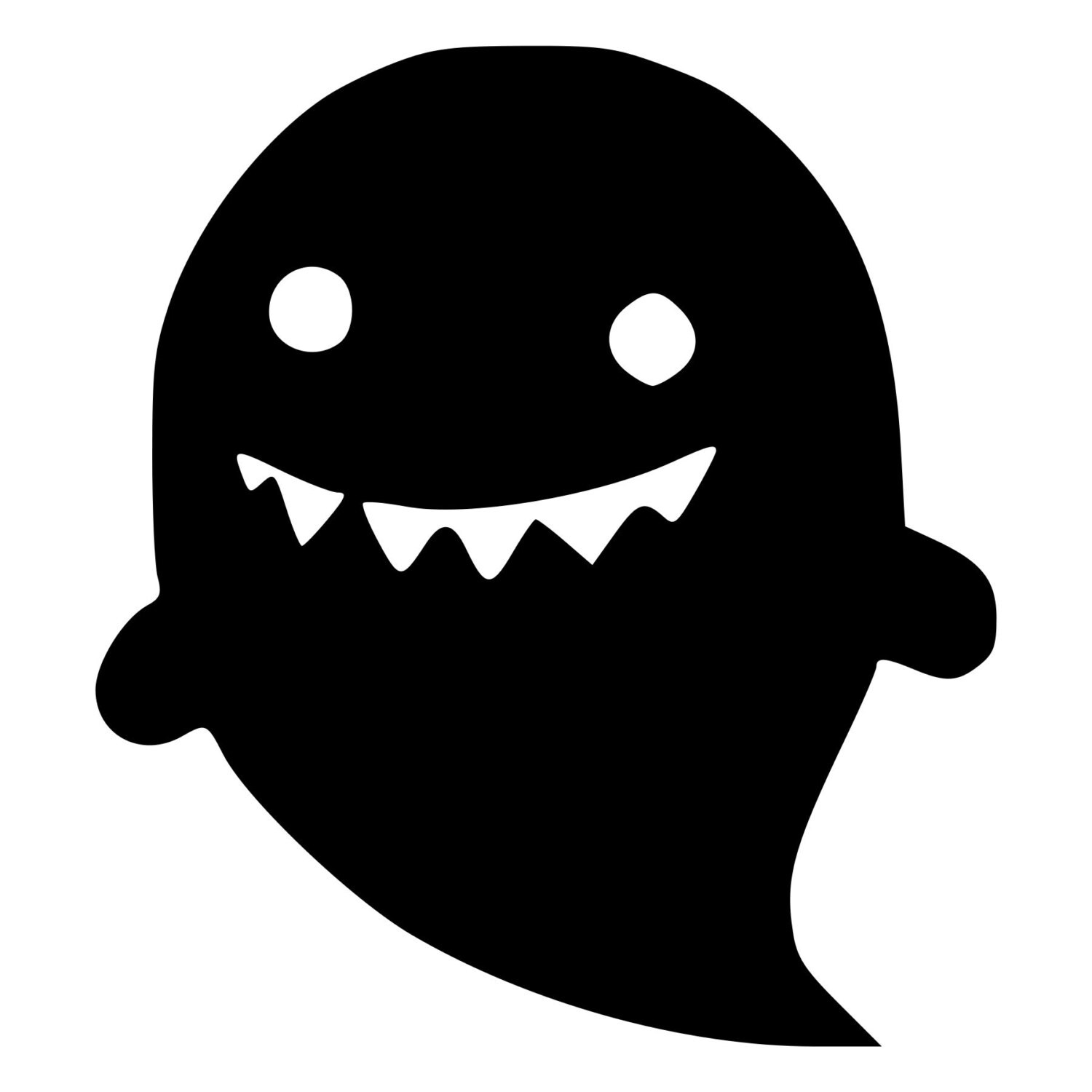 Toothed Ghost DieCut Decal Car Window Wall Bumper Phone