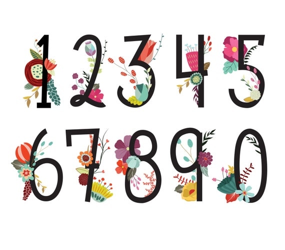 vintage numbers clipart - photo #43