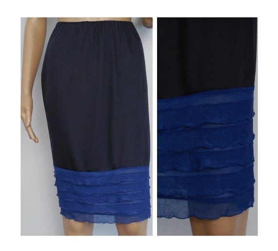 Navy Skirt Extender ruffle slip extender dress by DressandCharm