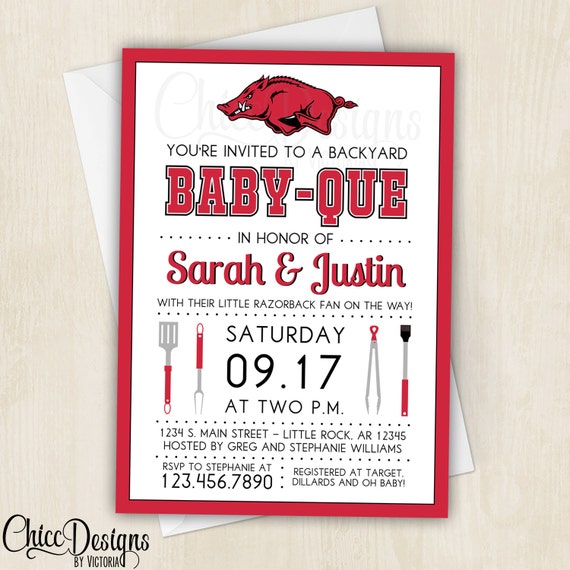 BabyQue Baby Shower Barbeque Sports Fan Football