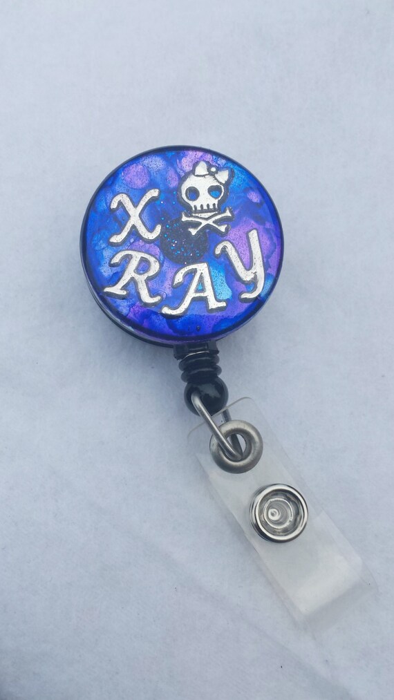 Xray tech or radiologist name badge holder with a by POLYandRES